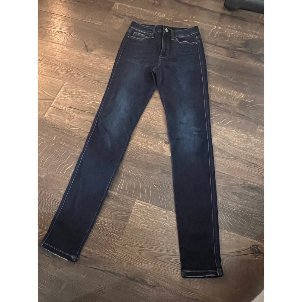 Flying Monkey High Rise Skinny Jeans Dark‎ Wash Denim Comfort Stretch Size 27